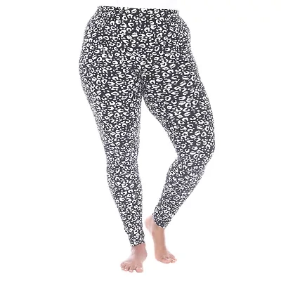 White Mark Womens Mid Rise 28" Plus Full Length Leggings