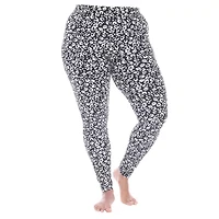White Mark Womens Mid Rise 28" Plus Full Length Leggings