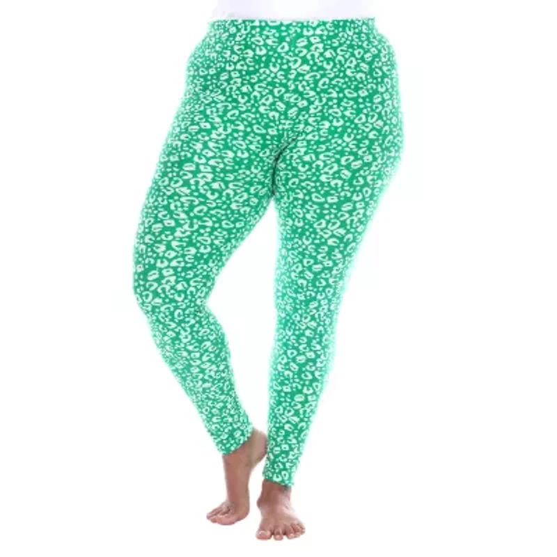 White Mark Womens Mid Rise 28" Plus Full Length Leggings