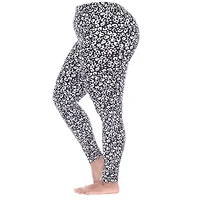 White Mark Womens Mid Rise 28" Plus Full Length Leggings