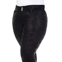 White Mark Womens Stretch Fabric Straight Mid Rise Plus Ankle Pant
