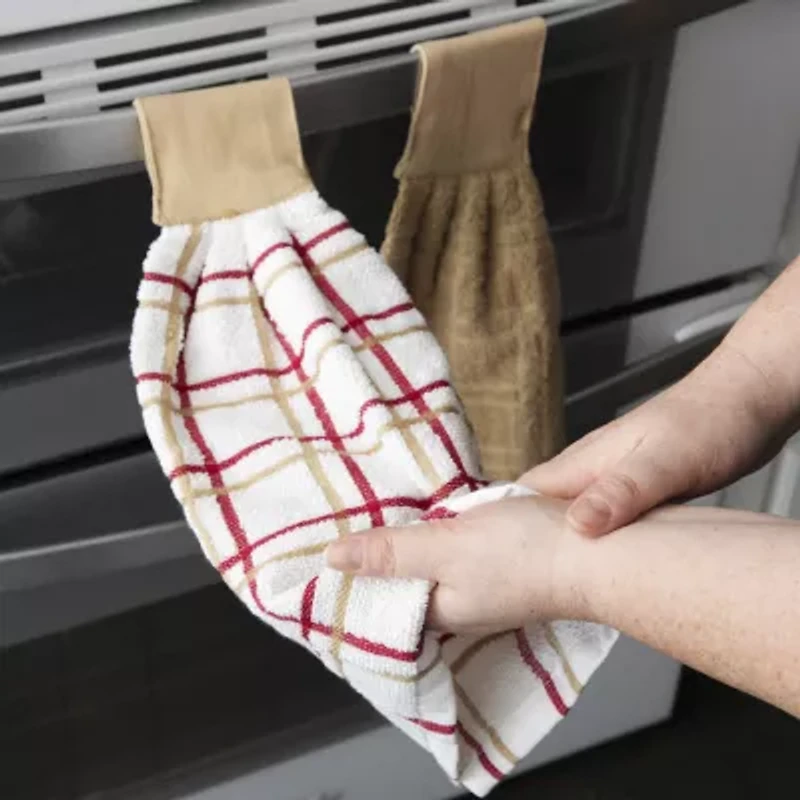 Ritz 2-pc. Solid and Multi Kitchen Tie Towel Set