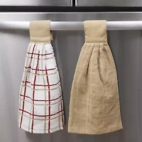 Ritz 2-pc. Solid and Multi Kitchen Tie Towel Set