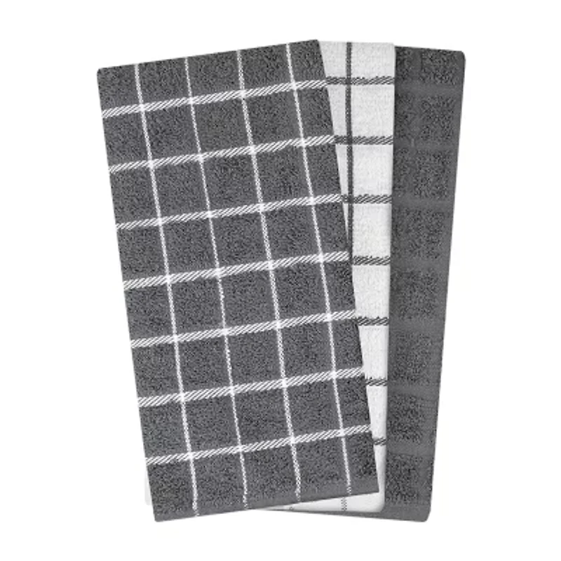 Ritz Terry Check 3-pc. Kitchen Towel Set