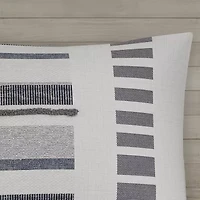 INK+IVY Serena 3 Piece Cotton Printed Duvet Cover Set w/ trims