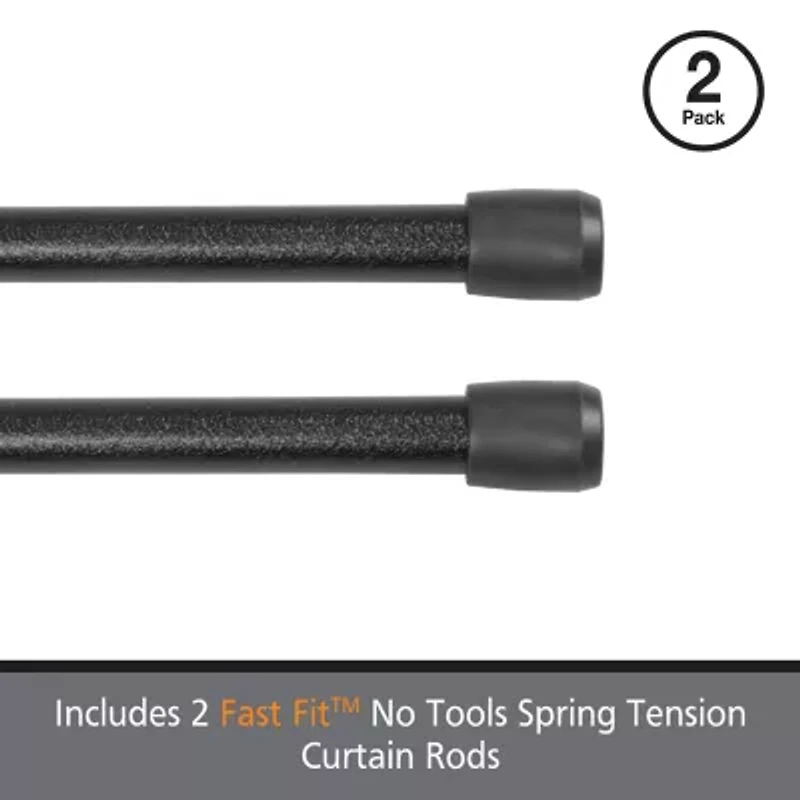 Kenney Fast Fit No Tools Pack 7/16 Tension Curtain Rod