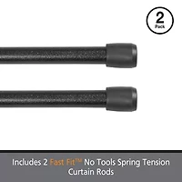 Kenney Fast Fit No Tools Pack 7/16 Tension Curtain Rod