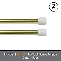 Kenney Fast Fit No Tools Pack 7/16 Tension Curtain Rod