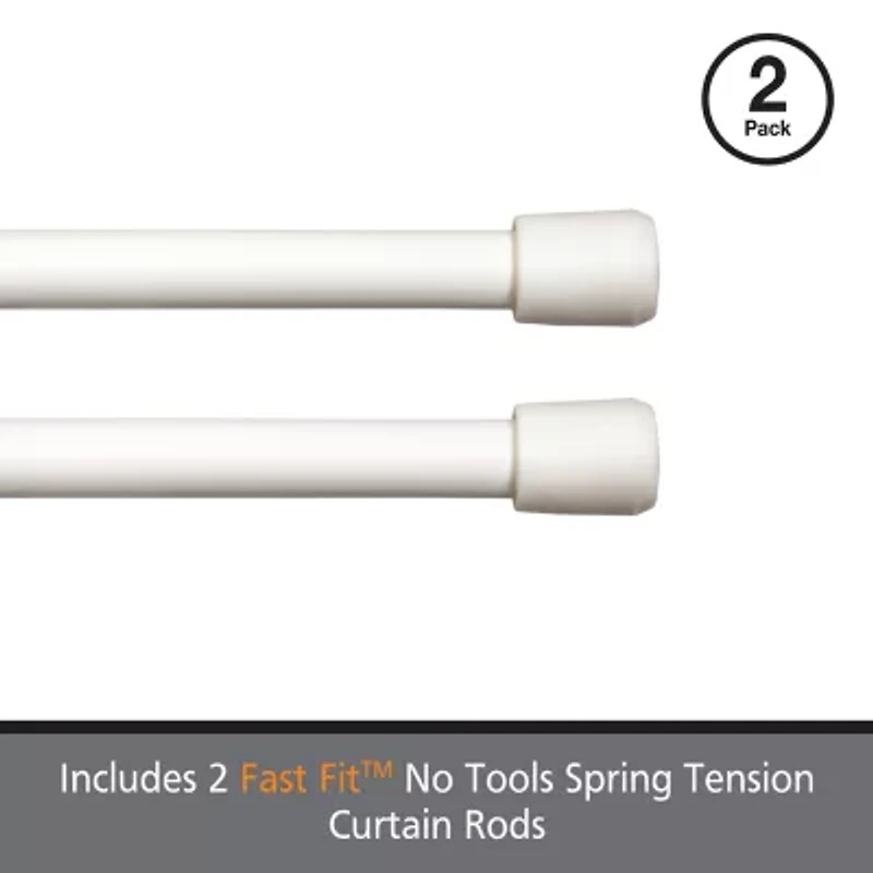 Kenney Fast Fit No Tools Pack 7/16 Tension Curtain Rod