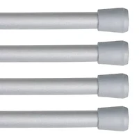 Kenney Fast Fit No Tools 4 Pack 7/16 Tension Curtain Rod