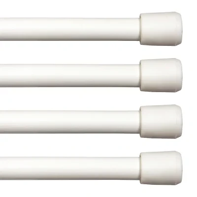 Kenney Fast Fit No Tools 4 Pack 7/16 Tension Curtain Rod