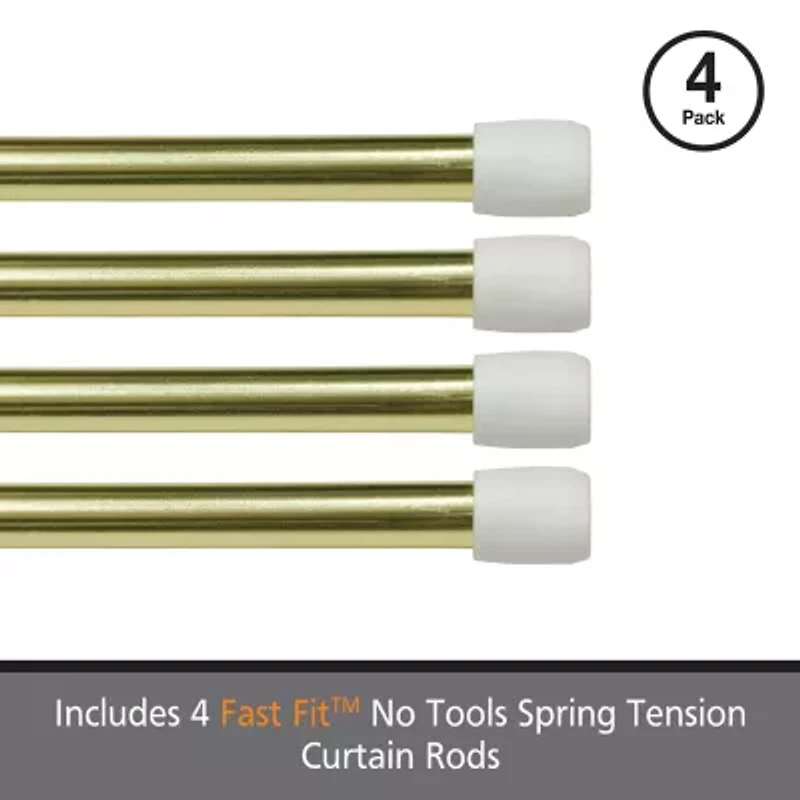 Kenney Fast Fit No Tools Pack 7/16 Tension Curtain Rod