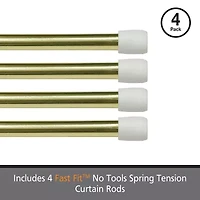 Kenney Fast Fit No Tools Pack 7/16 Tension Curtain Rod