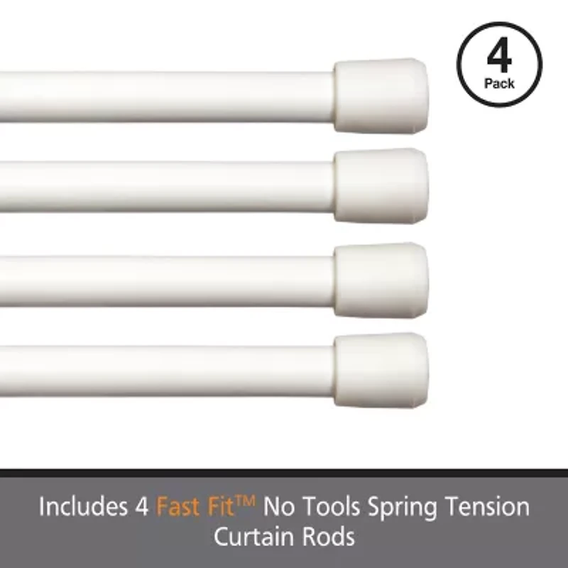Kenney Fast Fit No Tools Pack 7/16 Tension Curtain Rod