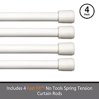 Kenney Fast Fit No Tools Pack 7/16 Tension Curtain Rod