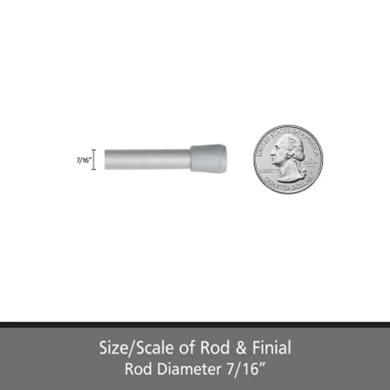 Kenney Fast Fit No Tools 4 Pack 7/16 Tension Curtain Rod