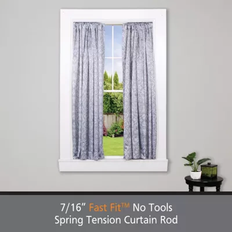 Kenney Fast Fit No Tools Pack 7/16 Tension Curtain Rod