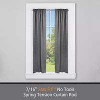 Kenney Fast Fit No Tools 4 Pack 7/16 Tension Curtain Rod