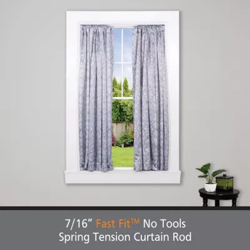 Kenney Fast Fit No Tools Pack 7/16 Tension Curtain Rod