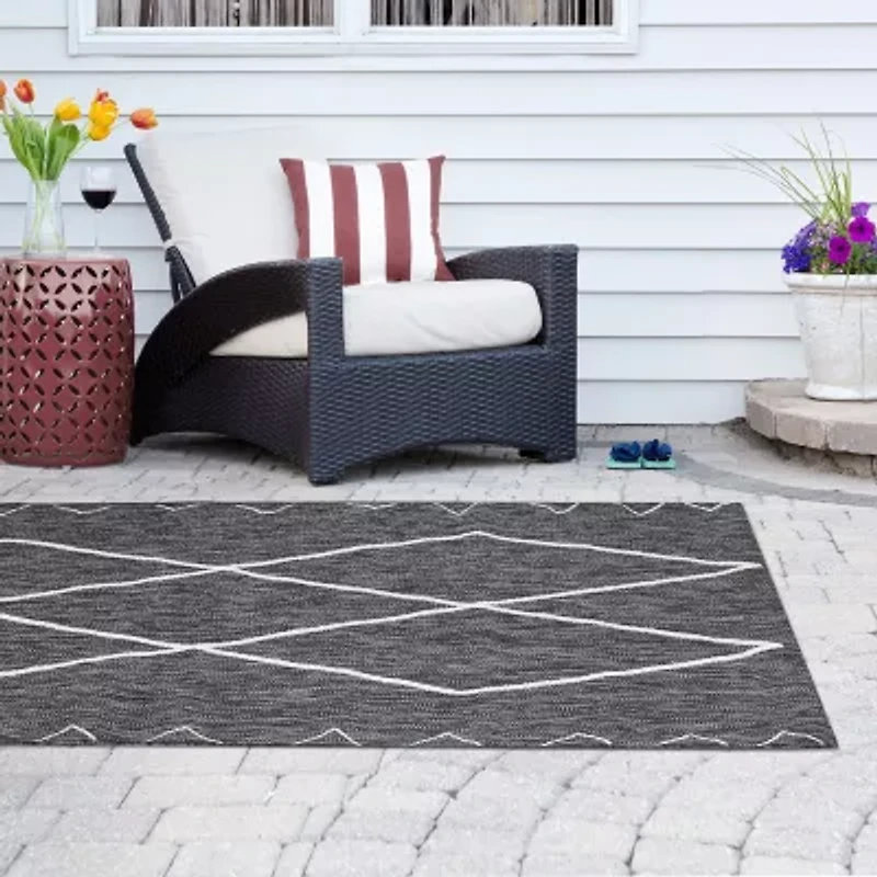 Madison Park Maya Moroccan Flatweave Skid Resistant Indoor Outdoor Rectangular Area Rug