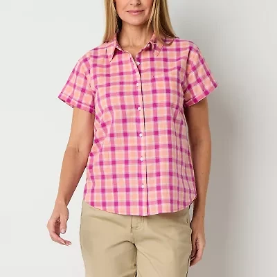 St. John's Bay Womens Tall Short Sleeve Blouse