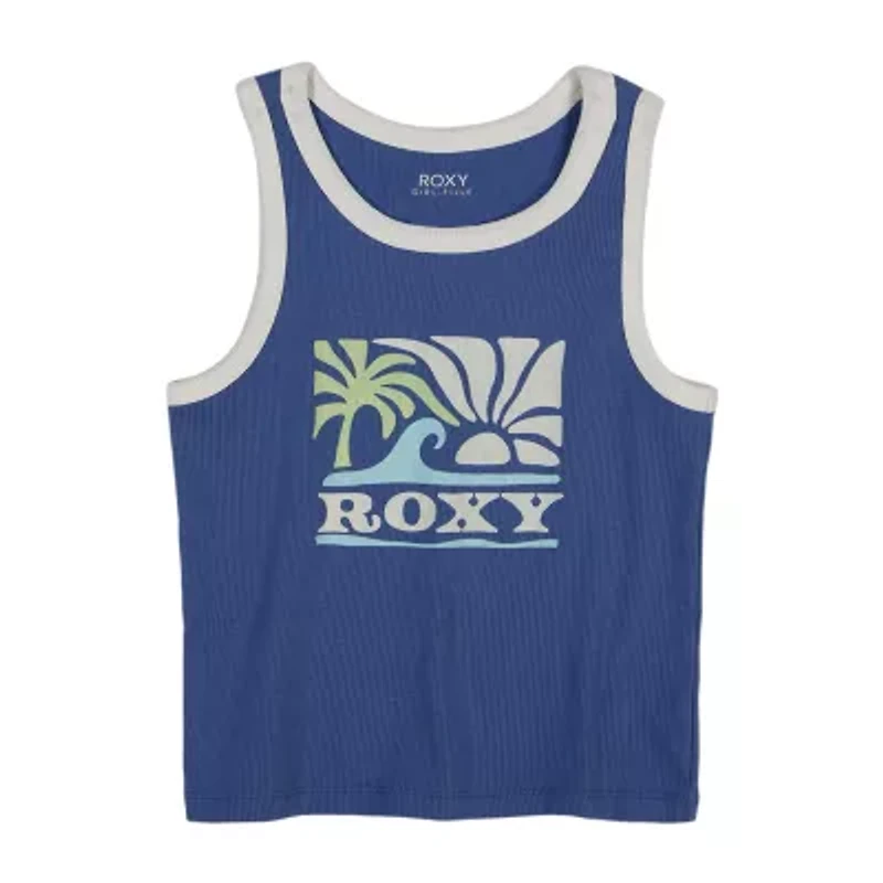 Roxy Big Kid Girls Crew Neck Short Sleeve Tank Top