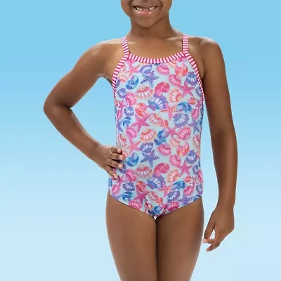 Dolfin Little & Big Kid Girls Easy-on + Easy-off One Piece Swimsuit