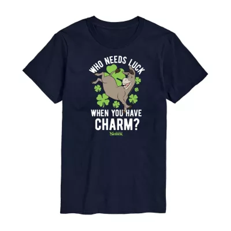 Mens Short Sleeve Shrek St. Patrick's Day Graphic T-Shirt