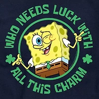 Mens Short Sleeve Spongebob St. Patrick's Day T-Shirt