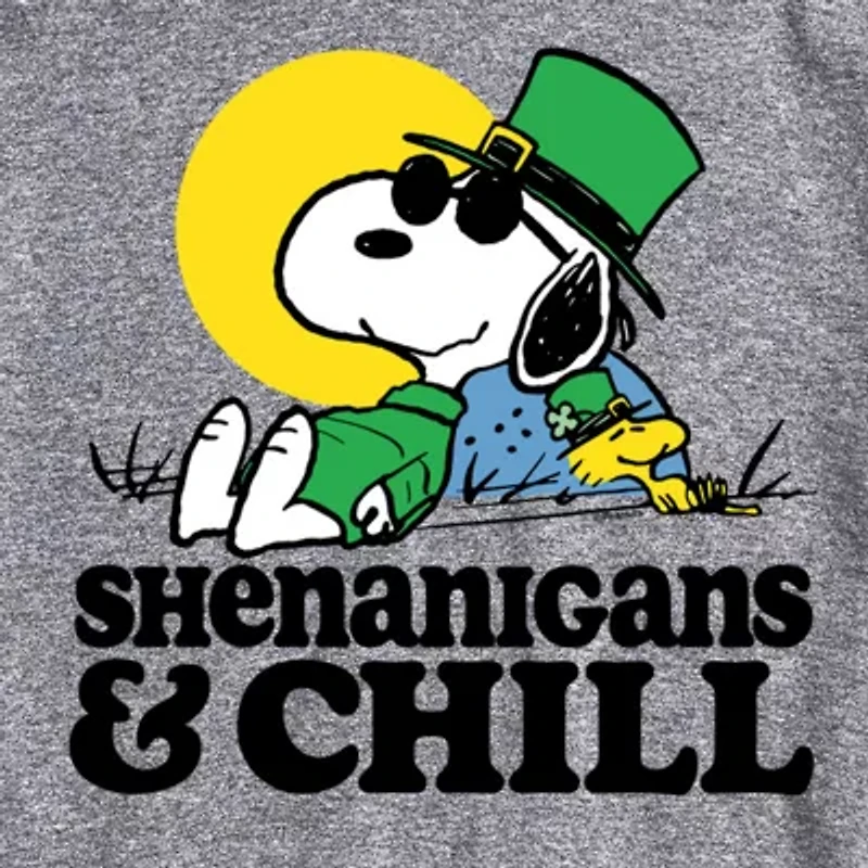 Mens Short Sleeve Peanuts St. Patrick's Day Graphic T-Shirt