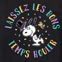 Mens Short SleevePeanuts Mardi Gras Graphic T-Shirt