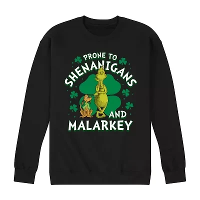 Mens Long Sleeve Dr. Seuss St. Patrick's Day Sweatshirt