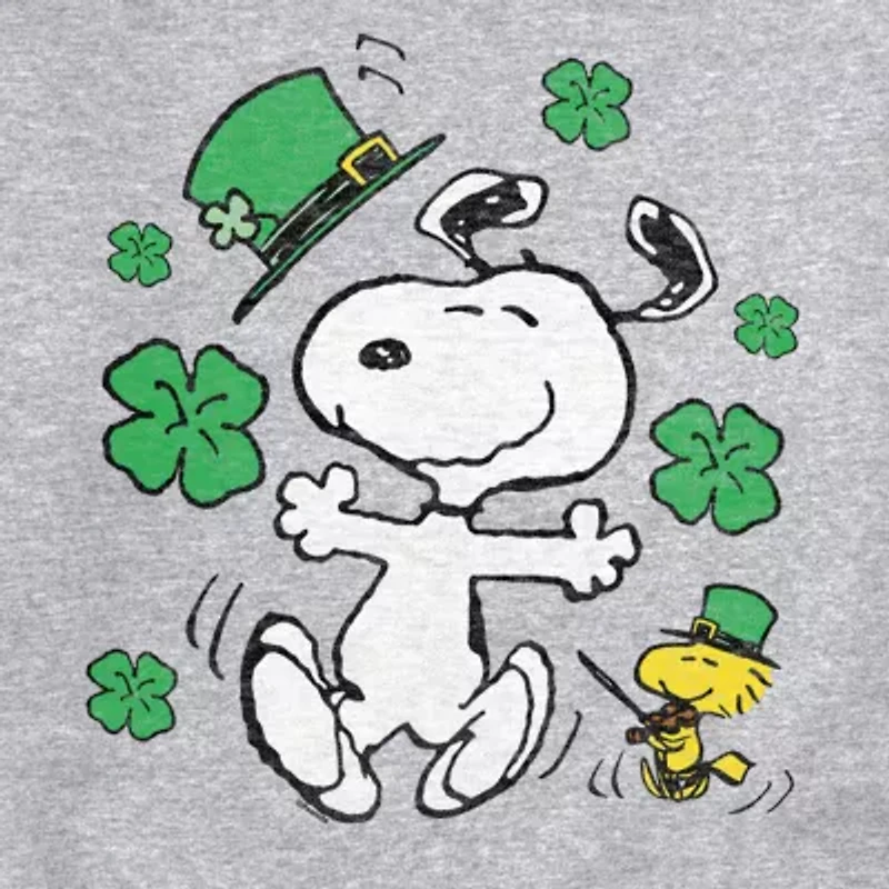 Mens Long Sleeve Peanuts St. Patrick's Day Sweatshirt