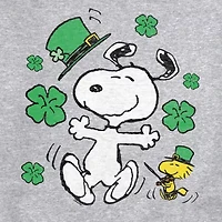 Mens Long Sleeve Peanuts St. Patrick's Day Sweatshirt