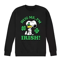 Mens Long Sleeve Peanuts St. Patrick's Day Sweatshirt