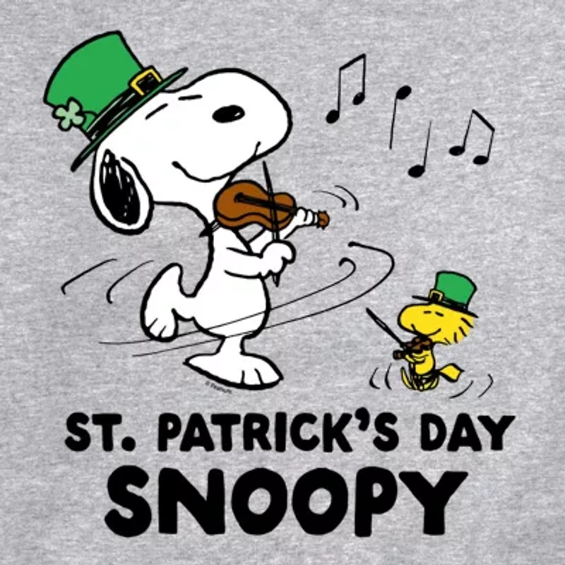 Mens Long Sleeve Peanuts St. Patrick's Day Sweatshirt