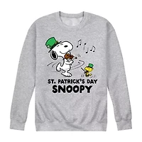 Mens Long Sleeve Peanuts St. Patrick's Day Sweatshirt