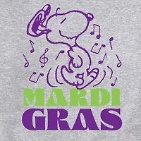 Mens Long Sleeve Peanuts Mardi Gras Sweatshirt