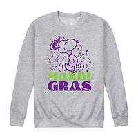 Mens Long Sleeve Peanuts Mardi Gras Sweatshirt