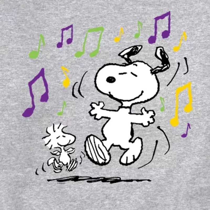 Mens Long Sleeve Peanuts Mardi Gras Sweatshirt