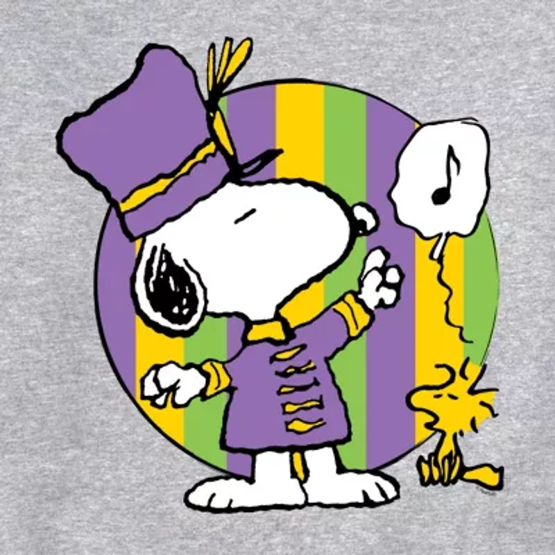 Mens Long Sleeve Peanuts Mardi Gras Sweatshirt