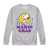 Mens Long Sleeve Peanuts Mardi Gras Sweatshirt