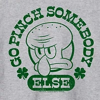 Mens Long Sleeve Spongebob St. Patrick's Day Graphic T-Shirt