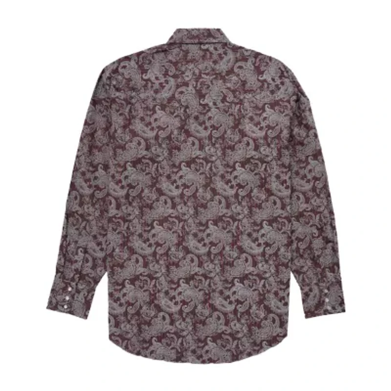 Ely Cattleman Paisley Print Mens Long Sleeve Western Shirt