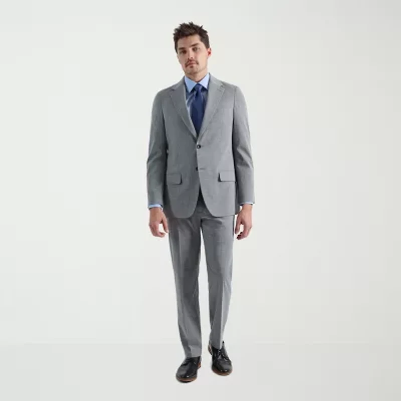 Haggar JMH 4 Way Stretch Houndstooth Mens Slim Fit Suit Jacket