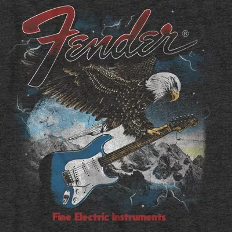 Fender Mens Crew Neck Short Sleeve Regular Fit Big and Tall Graphic T-Shirt
