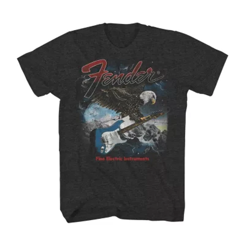 Fender Mens Crew Neck Short Sleeve Regular Fit Big and Tall Graphic T-Shirt