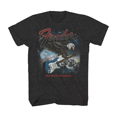 Fender Mens Crew Neck Short Sleeve Regular Fit Big and Tall Graphic T-Shirt