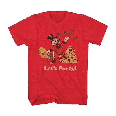 Mens Crew Neck Short Sleeve Regular Fit Duck Tales Big and Tall Graphic T-Shirt