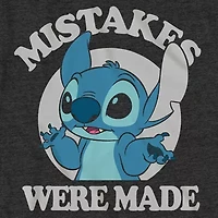 Mens Crew Neck Short Sleeve Regular Fit Lilo & Stitch Big and Tall Graphic T-Shirt
